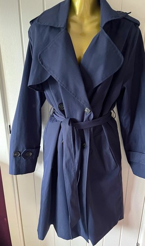 Women navy twill trench - women's,