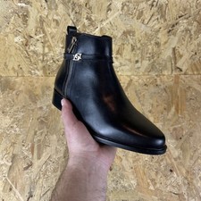 Dune London Pap Leather Ankle Boot Buckle Trim Black UK 5 EU 38 RIGHT FOOT ONLY