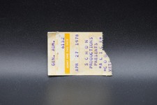 1978 ALICE COOPER CONCERT TICKET STUB, VETERANS MEMORIAL AUDITORIUM
