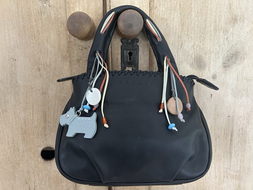 Radley black leather mini grab