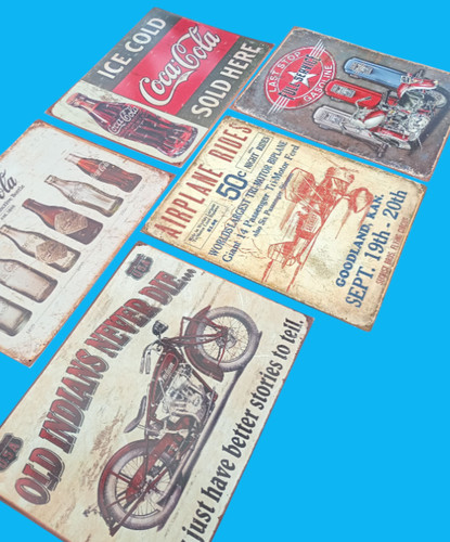 Large tin signs coca cola - tin, coca-cola