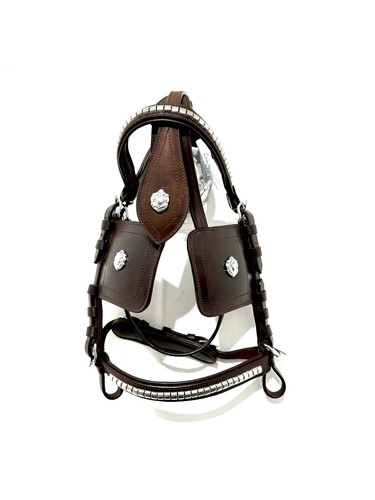 Black brown blinkered bridle - blinkered,