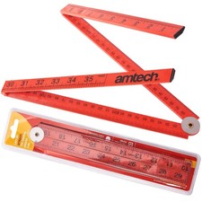 Amtech 100cm Folding Ruler Plastic Rule Metric Imperial Measuring Tool DIY 1M