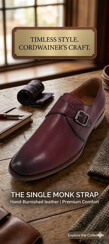 Office single strap monk shoes - office,