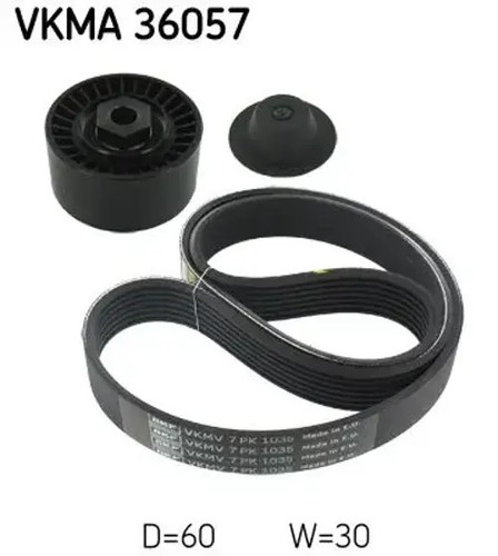 Multi ribbed belt kit - kit, vkma