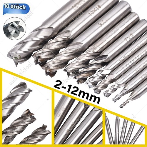 10pcs flute hss end mill - 4,