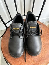 Trojan Black Safety Work Lace-up Boots UK 7 Eur 41 New