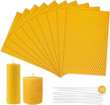 30Pcs Beeswax Sheets Beeswax Foundation Sheets Beeswax For Candle Making Natural