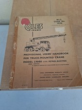 Coles Cranes Provisional Users Handbook 19156 Model L96404