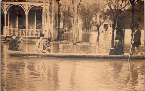 Men long wooden skiff after - men,
