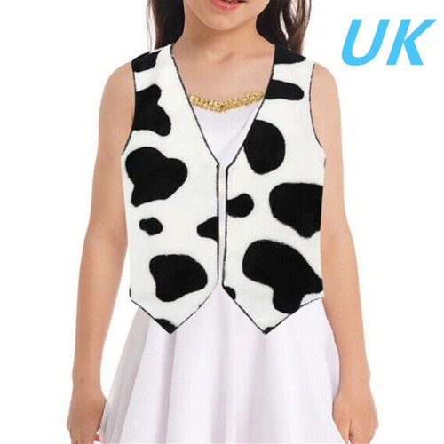 Girls cow printed vest - girls,