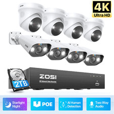 ZOSI 4K 8CH NVR 8MP POE CCTV