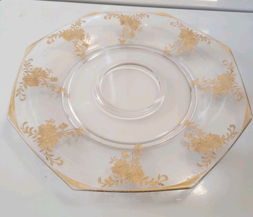 Vintage wide glass serving - wide,