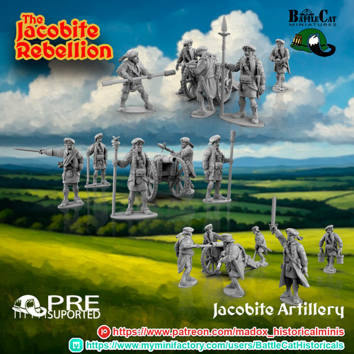 28mm jacobite artillery 1745 - 28mm,