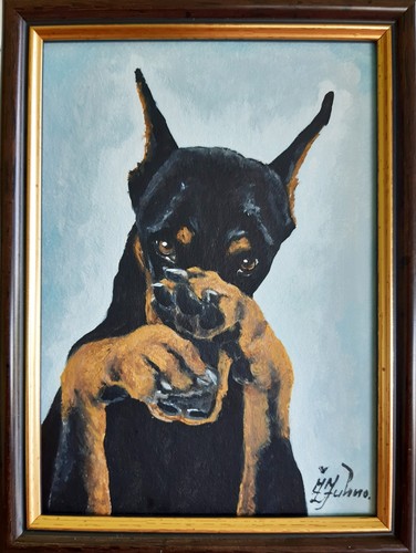 Doberman puppy original - puppy,