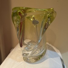 Art Deco Heavy  art glass Vase