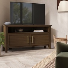 Corner walnut stand with - stand,