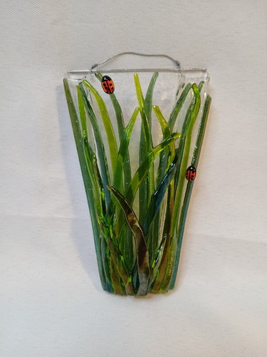 Fused art glass small wall - art,