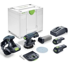 Festool ES-ETSC 125 3,0 18V Brushless Edge Sander 2 x 3.0Ah Battery Kit - 577698