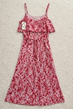 Oasis Red Floral Midi Dress
