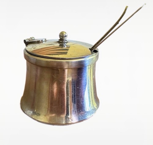 Old hall silver plate mustard - silver,