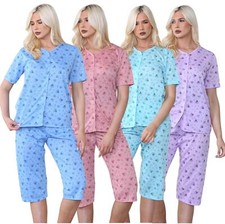 Ladies Capri Pyjama Set Floral