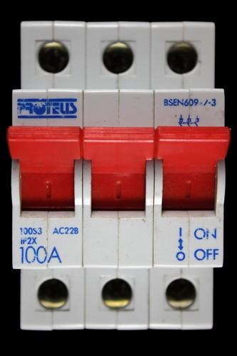 Proteus 100 amp triple pole - triple,