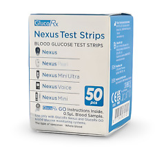 GlucoRx Nexus Test Strips - 50 Strips To Monitor Blood Glucose -
