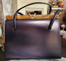 Vintage 50s Elbief England Handbag With Lucite Along Top