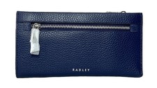 Radley SUNNY DENE Large Bifold Matinee Evenfall Blue Leather Purse Wallet RRP 99