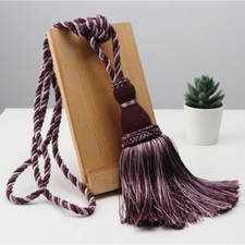 Pair of Tassel Rope Curtain Tiebacks Tie Backs Holdbacks 10 Colours NEW