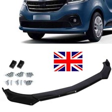 For Renault Clio Hatch Gloss Black Front Bumper Lip Body Kit Splitter Spoiler UK