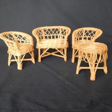 Vintage Wicker Dolls Furniture