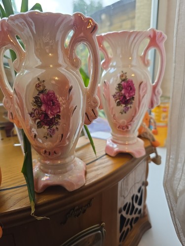 Vintage pink lusterware - pink,