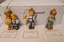  3 X Vintage Hummel Christmas Tree Ornaments By Berta Hummel -  Lot B