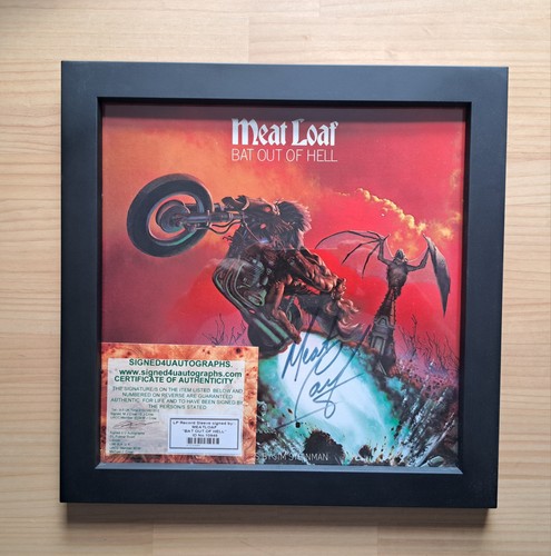Meatloaf signed bat out - signed,