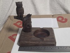 Unusual Owl On Branch Carved