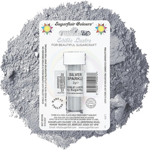 Sugarflair silver sparkle - silver,