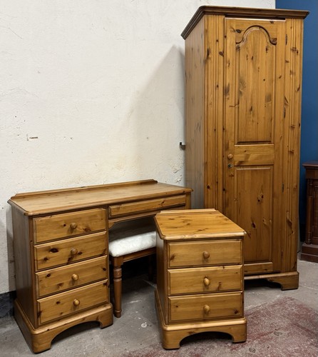 Ducal pine single wardrobe - pine,
