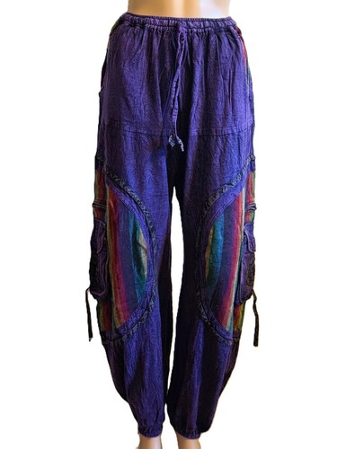 Boho patchwork harem pants - boho,