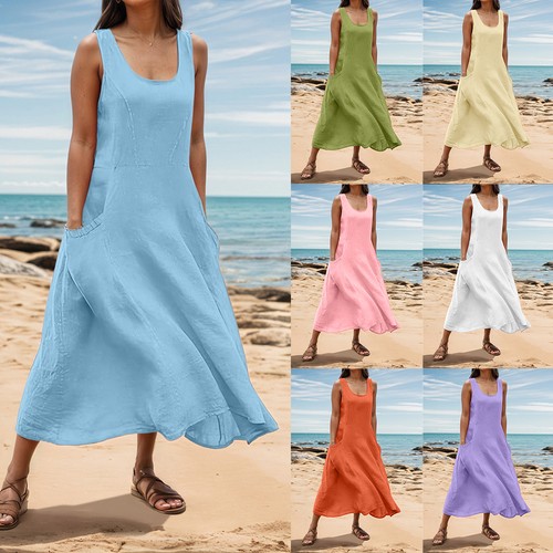 Women cotton linen sleeveless - women,
