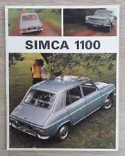 Simca 1100 Brochure c.1968 -