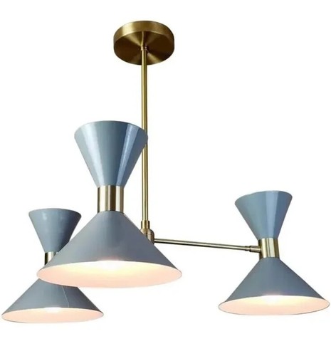 Modern brass chandelier - brass,