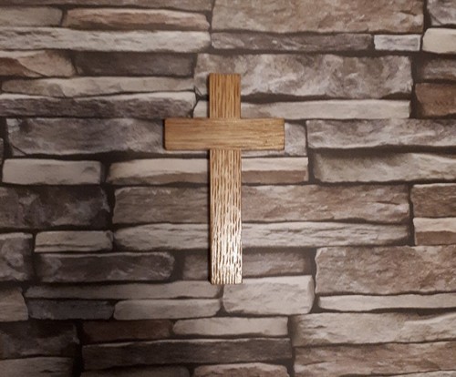 Wall mounted cross small - mounted,