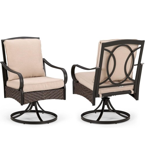 Swivel patio chair - of, 2
