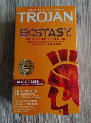 Trojan ecstasy ultra ribbed - trojan,