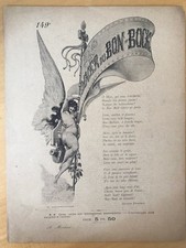 Leon Dehaisne 149e Diner du Bon Bock 1888 Illust. Menu Gastonomy Art Nouveau