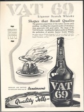 1930s vintage advert vat 69 - vintage,