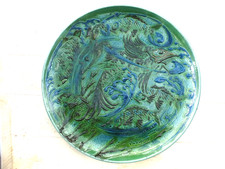 C H Brannam Barum Pottery - Large Signed  Fish Decorated Plate - Arts & Crafts