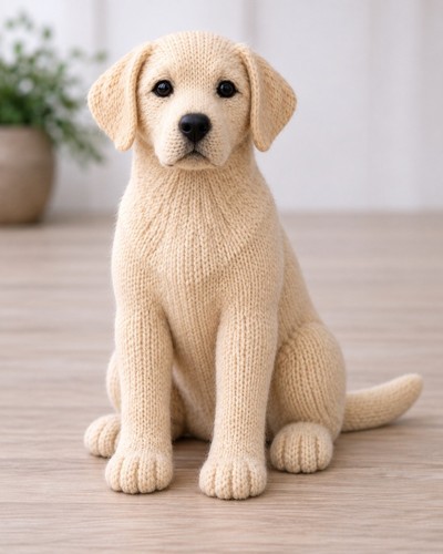 Labrador adult knitting - labrador,